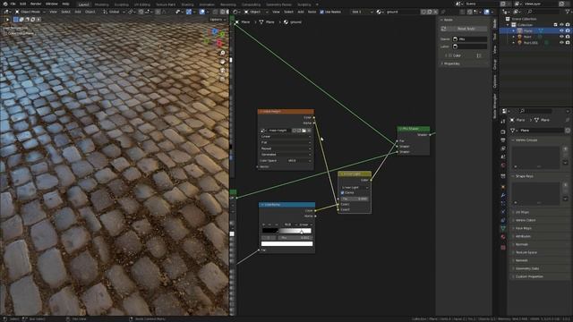 Wet map and Height terrain blending in Blender смотреть онлайн
