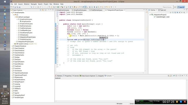 Integration Project Arrays Looping and If Statements смотреть онлайн
