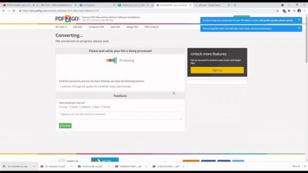 How to Convert PDF Files into Excel using PDF2Go