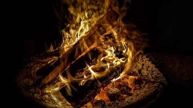 #Burning #fire And #warm #sound Of Gentle #fire #flames And #firewood #logs