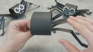 DIY - Поделки из бумаги на HALLOWEEN. Как сделать паука из бумаги. Crafts from paper on HALLOWEEN.