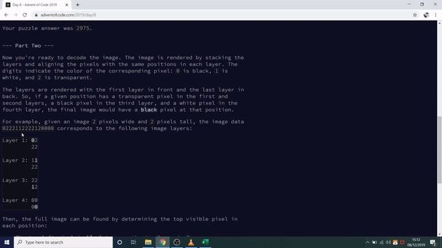 Advent of Code 2019 | Day 8 | Excel & VBA смотреть онлайн