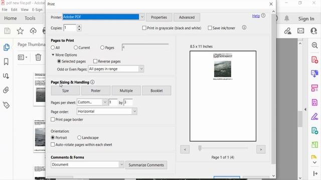 How to print 2 pages per sheet in pdf using Adobe Acrobat Pro DC смотреть онлайн