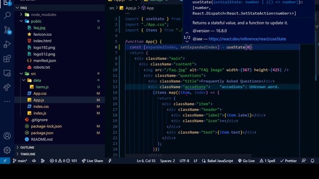 REACT PROJECT - 4 : TUTORIAL MEMBUAT FAQ DENGAN KONSEP ACCORDION смотреть онлайн