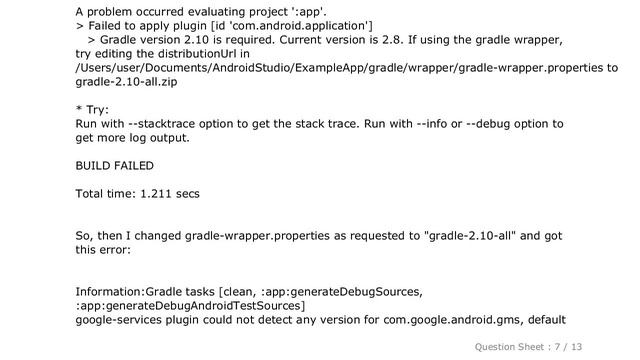 Android : Android Studio Gradle: Error:Execution failed for task ':app:processDebugGoogleServices'. смотреть онлайн
