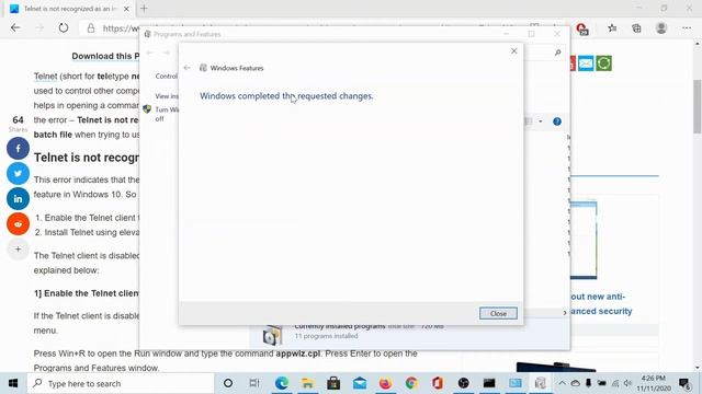 Telnet is not recognized as an internal or external command on Windows 10 смотреть онлайн