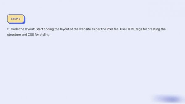 Texts Do your best to convert the PSD to HTML that is provided below