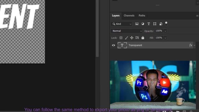 How To Export As PNG Or TRANSPARENT In Photoshop | Quick Way To Convert Jpg Into PNG In Photoshop смотреть онлайн