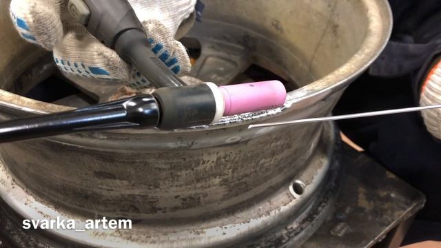 Сварка литого диска аргоном смотреть онлайн