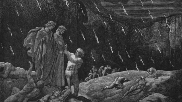 Данте Алигьери "Божественная комедия". Песнь XV. Флегетон. Брунетто Латини. смотреть онлайн