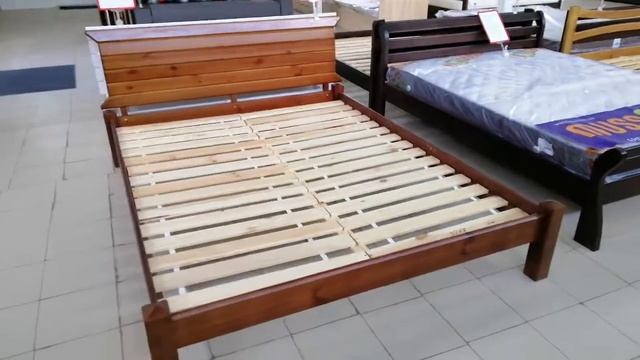 Деревянная двуспальная кровать из массива сосны смотреть онлайн