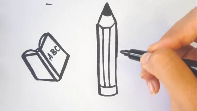 How to draw a pencil and a book?/Как нарисовать книгу и карандаш? смотреть онлайн