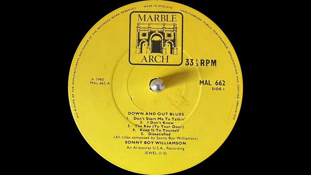 Sonny Boy WIlliamson - A2 I Don't Know - Down And Out Blues (Mono Vinyl 1966) смотреть онлайн