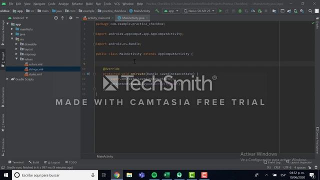 Control CheckBox en Android Studio смотреть онлайн