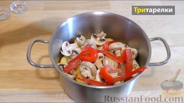 Картошка с грибами в духовке смотреть онлайн