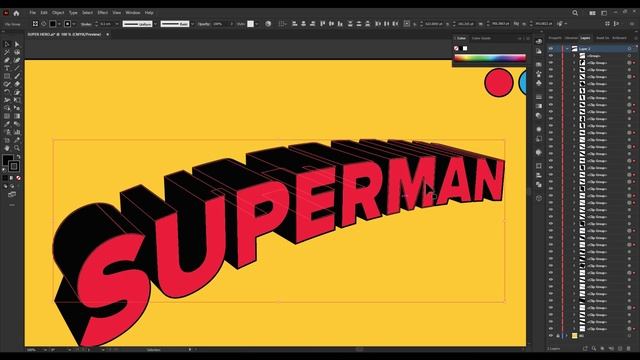Superman Comic Book Text Effect In Adobe Illustrator смотреть онлайн