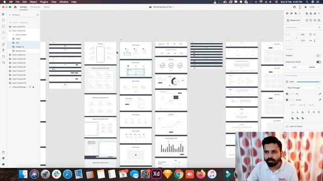 Website wireframe tutorial in xd, free kit download (web designing full course in hindi) Part #5 смотреть онлайн