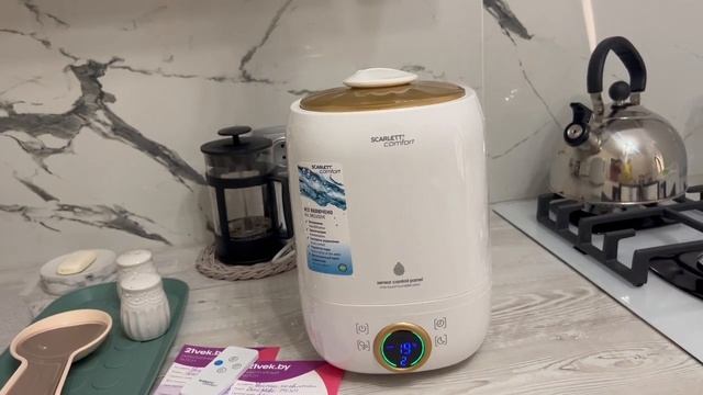 Распаковка — Ультразвуковой увлажнитель воздуха Scarlett SC-AH986E14 смотреть онлайн