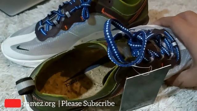 NIKE React Element 87 Deep Royal Blue / Moss Black EL DORADO Unboxing смотреть онлайн