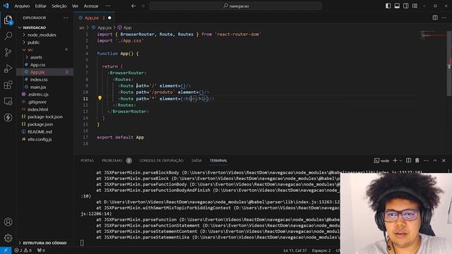 Como Navegar entre Paginas no REACT - Usando o REACT ROUTER DOM para Criar Rotas смотреть онлайн