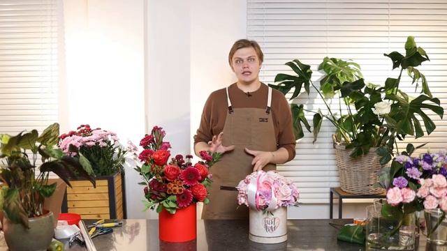 Как собрать шляпную коробку с цветами вариант 1 DEMO смотреть онлайн