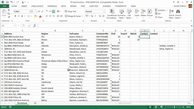 Excel formulas and functions - FIND SEARCH MATCH смотреть онлайн