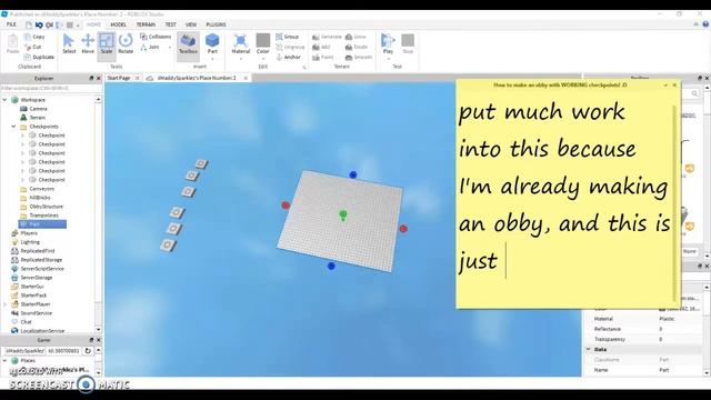 How to make an Obby with *WORKING* checkpoints! | Roblox Tutorial смотреть онлайн