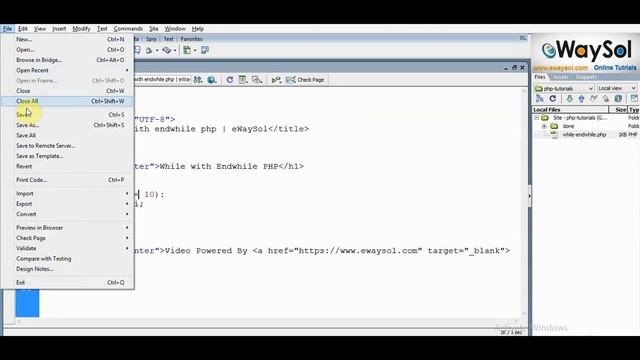 while end while loop in php | eWaySol смотреть онлайн