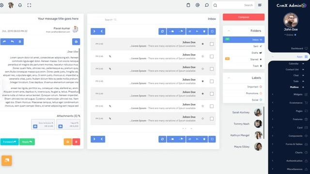 Bootstrap 5 Admin Template with Responsive Dashboard UI Kit- CrmX смотреть онлайн