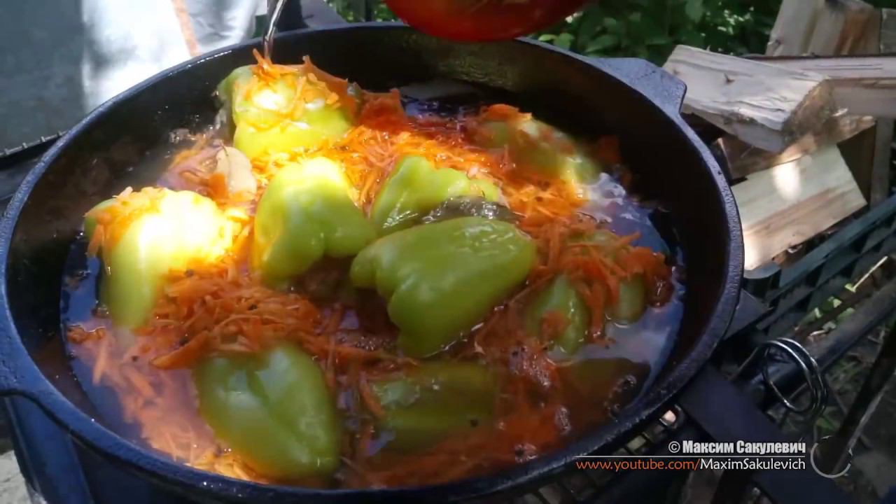 РЕЦЕПТ - ФАРШИРОВАННЫЕ ПЕРЦЫ В КАЗАНЕ смотреть онлайн