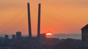 Японский закат во Владивостоке. очень холодный день 25.12.2021. #блогвладивосток