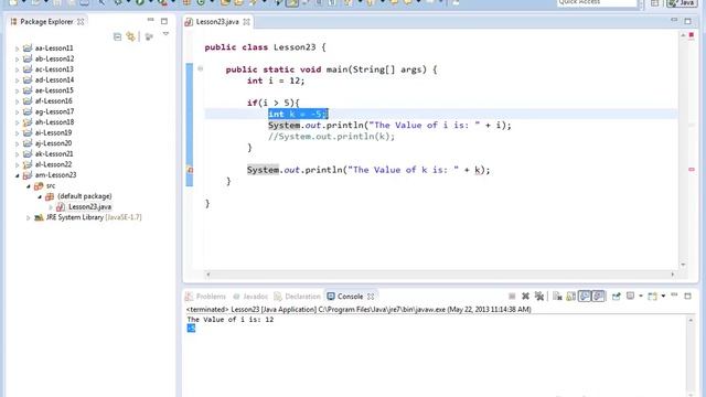23 - Variable Scope and Lifetime in Java смотреть онлайн