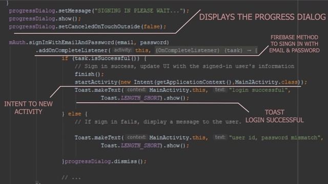 Username & Password validation using Google Firebase and toast | Android App Tutorial video | ISOEH смотреть онлайн