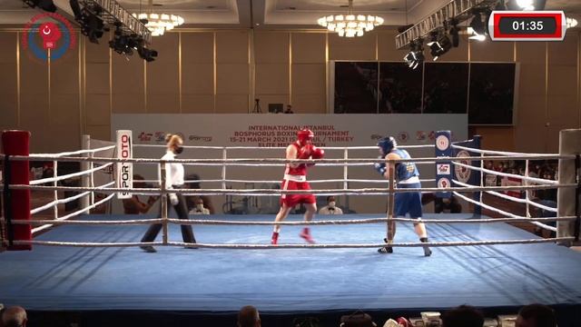 Елена Гапешина (Бур) - Анастасия Шапанюк (УКР) 1/4 до 75 кг. Istanbul Bosphorus Boxing tournament смотреть онлайн