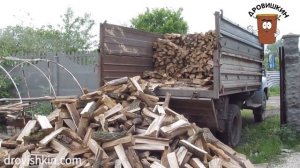 Дровишкин. Разгрузка дров. ГАЗ-53