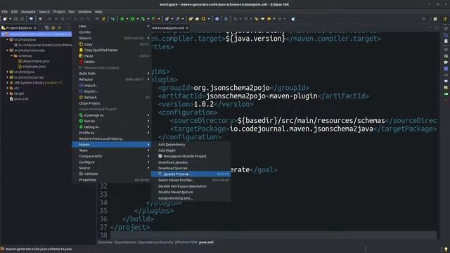 14-Generating Code - JSON Schema to Java using JavaSchema2Pojo | Maven for Beginners | Code Journal смотреть онлайн