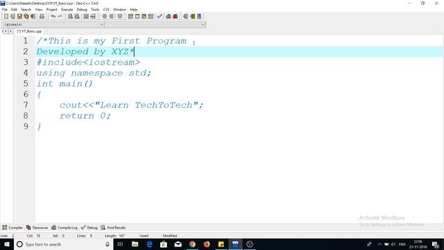 C++ Programming #3: Single Line and Multi Line Comments in C++ Program смотреть онлайн
