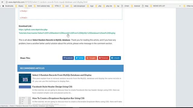 Select 5 Random Records From MySQL Database and Display смотреть онлайн