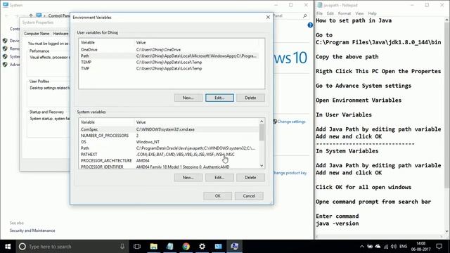 Setting Java Path Windows смотреть онлайн
