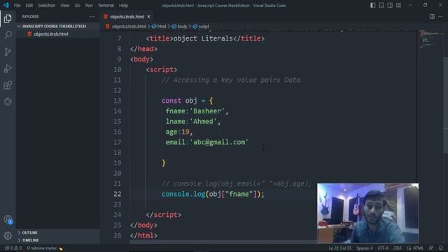 Object Literals JavaScript Masters Course in Hindi 2023 | theskillstech смотреть онлайн
