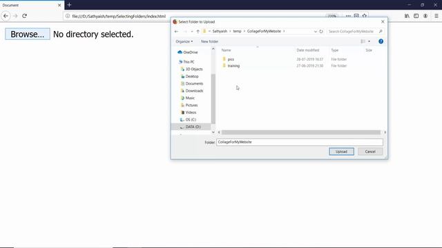HTML 5: Uploading a whole folder to a web server смотреть онлайн