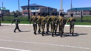 Показ строевой подготовки допризывников "МБОУ Красочетайская СОШ"