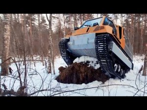 Такого вездехода вы еще не видели!!! Гусеничный плавающий вездеход на бездорожье!!