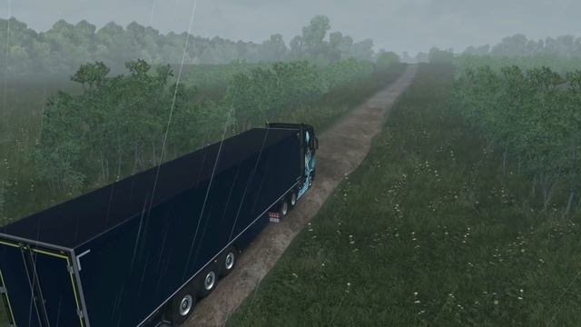 Трасса Залесск - Приозерск - Карта из Дальнобойщики 2 в Euro Truck Simulator 2 смотреть онлайн