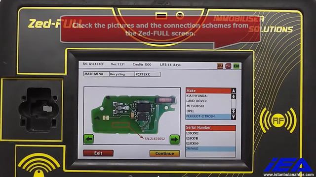 PEUGEOT CITROEN Remote Unlocking Application Using ZFH C12 Cable