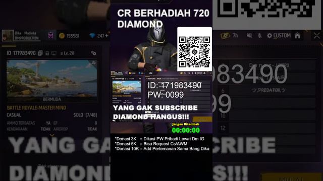 🔴LIVE FF - CR BERHADIAH BOOM DIAMOND BAGI 720 DIAMOND - DONATE ON смотреть онлайн