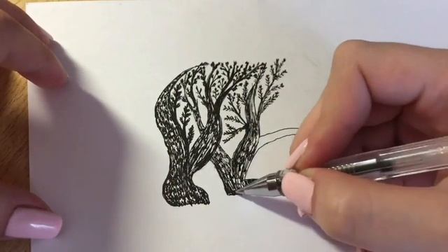 Простые и необычные рисунки гелевой ручкой | Easy drawings in a gel pen смотреть онлайн