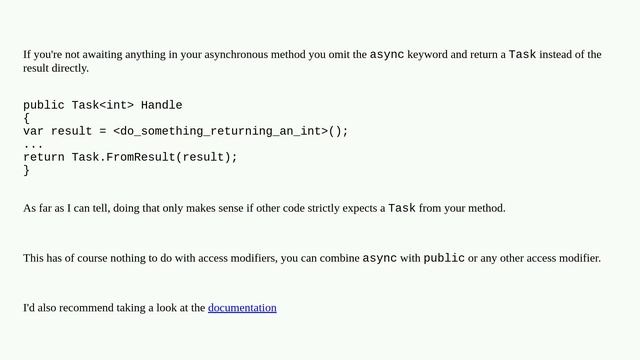 How can an "async" task return an integer and not a public one? смотреть онлайн