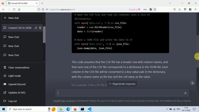 CSV To JSON converter using ChatGPT #openai #chatgpt #csvtojson смотреть онлайн