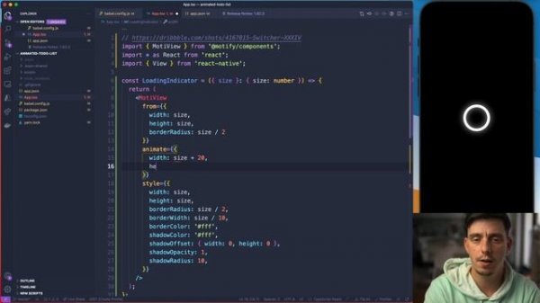 React Native Loading Animation - React Native Moti & Reanimated v2
